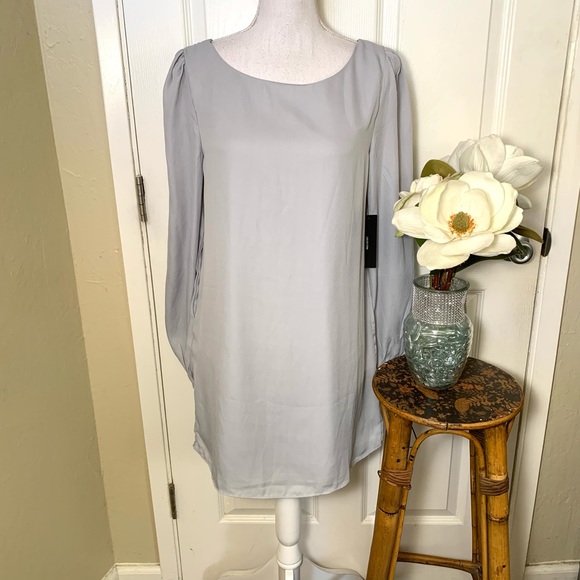 Lulus Status update Light grey shift dress - Picture 6 of 9